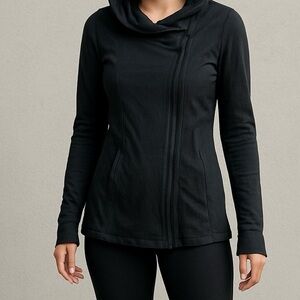 The North Face Zip Up Womens Black cotton Blend Hoodie Jacket Size S Hiking
